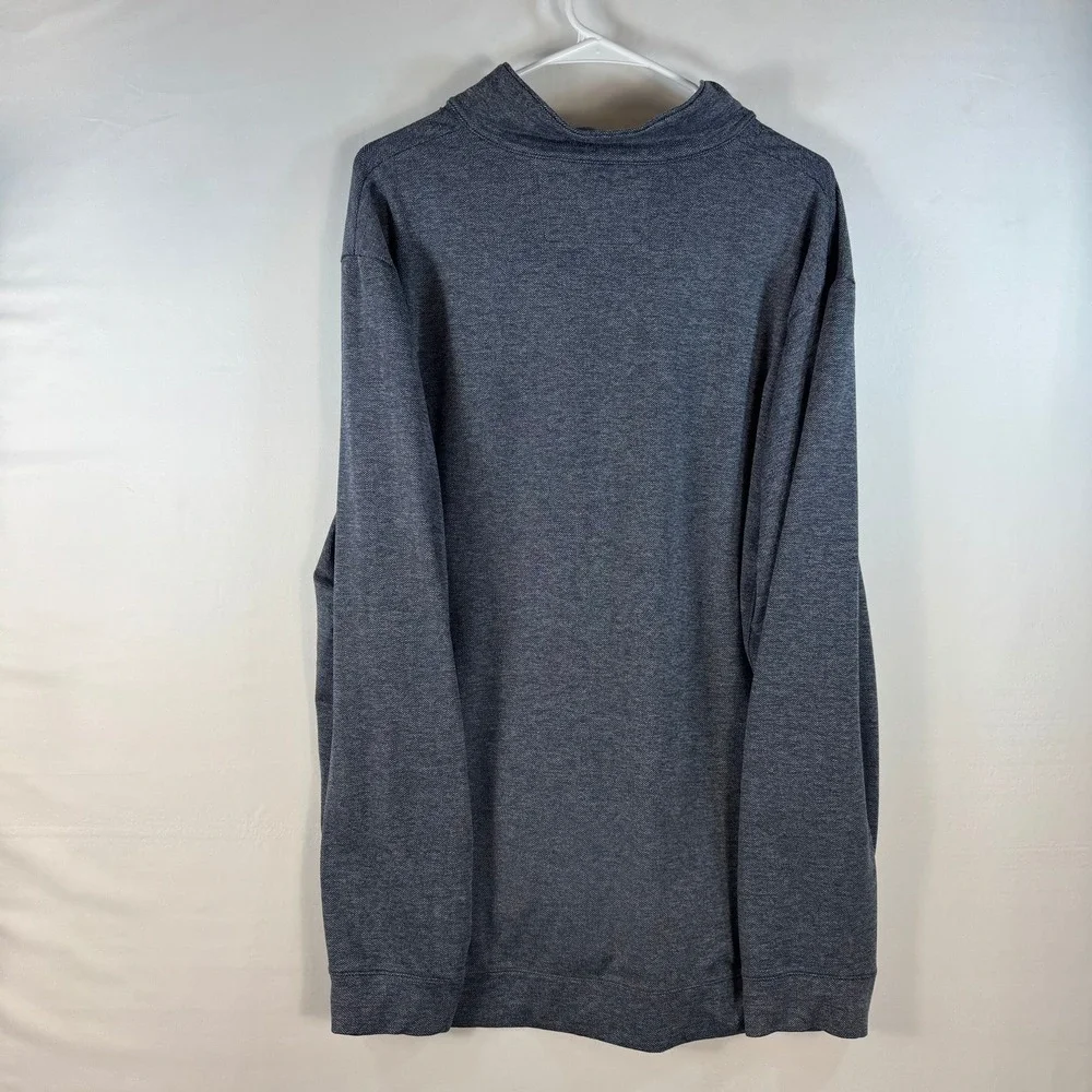 Vineyard Vines Mens XL Gray Herringbone Quarter Zip Pullover Sweater Activewear